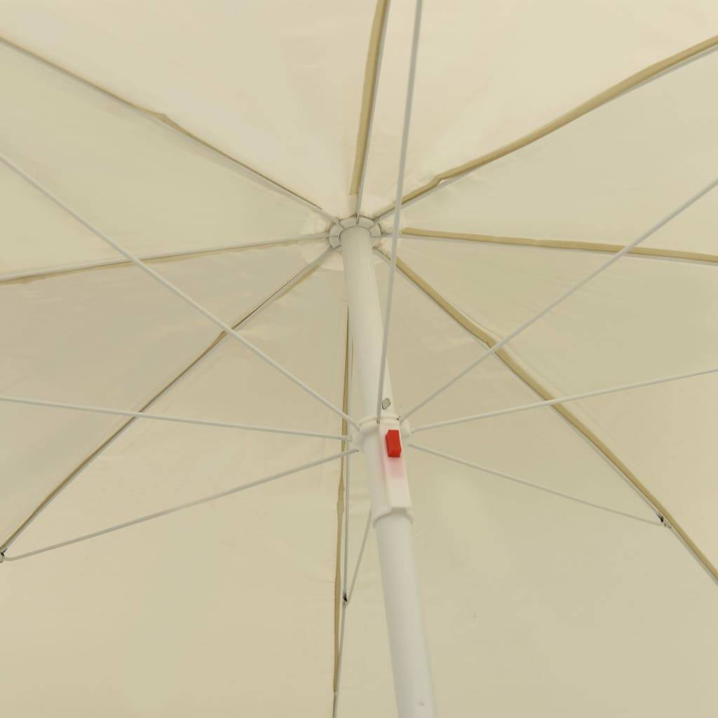 Parasol de plage polyester jaunes sable 240 x 240 x 220 cm, Poids:2.1kg - PANGIVO - Image 5