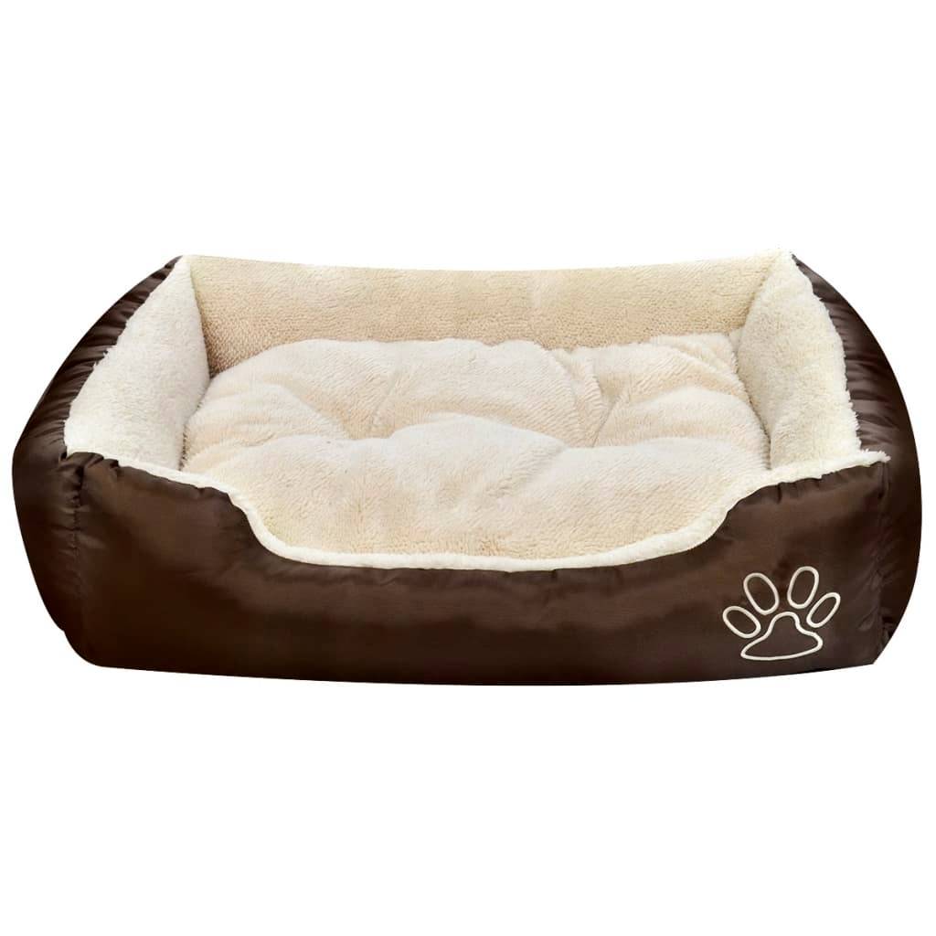 Panier pour chien tissu Oxford marron et beige 65 x 48 x 18 cm - PANGIVO - Image 3