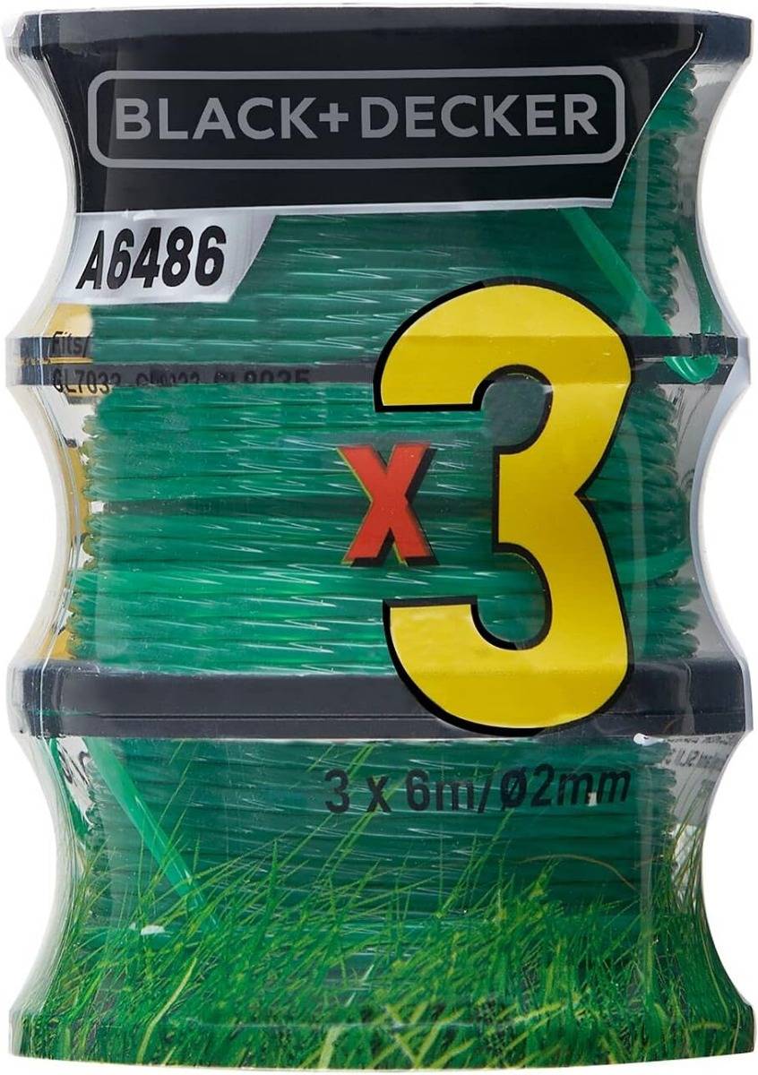 Lot de 3 bobines BLACK+DECKER Reflex Plus - 6 m Ø 2 mm - A6486-XJ - Image 2
