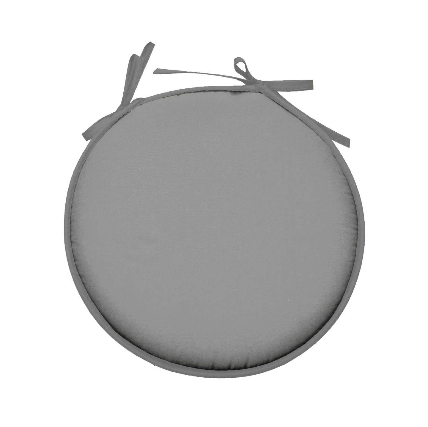 Galette de chaise ronde Unie Pop color 40 cm Gris souris - Image 1