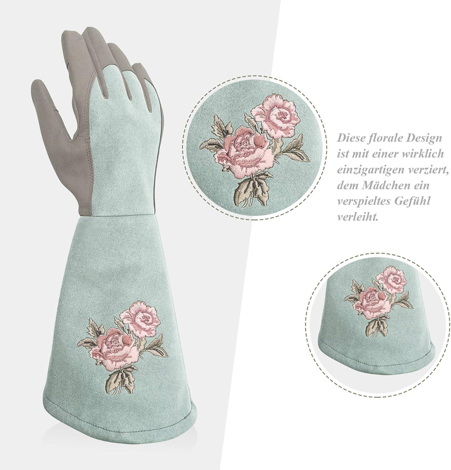 Gants de jardinage pour femme, anti-perforation, adaptés au jardinage, bleus, taille M-Lytech - Image 2