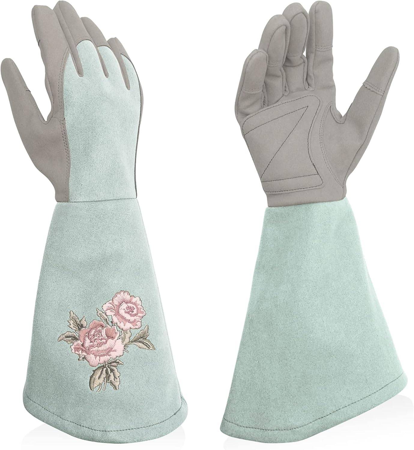 Gants de jardinage pour femme, anti-perforation, adaptés au jardinage, bleus, taille M-Lytech - Image 1