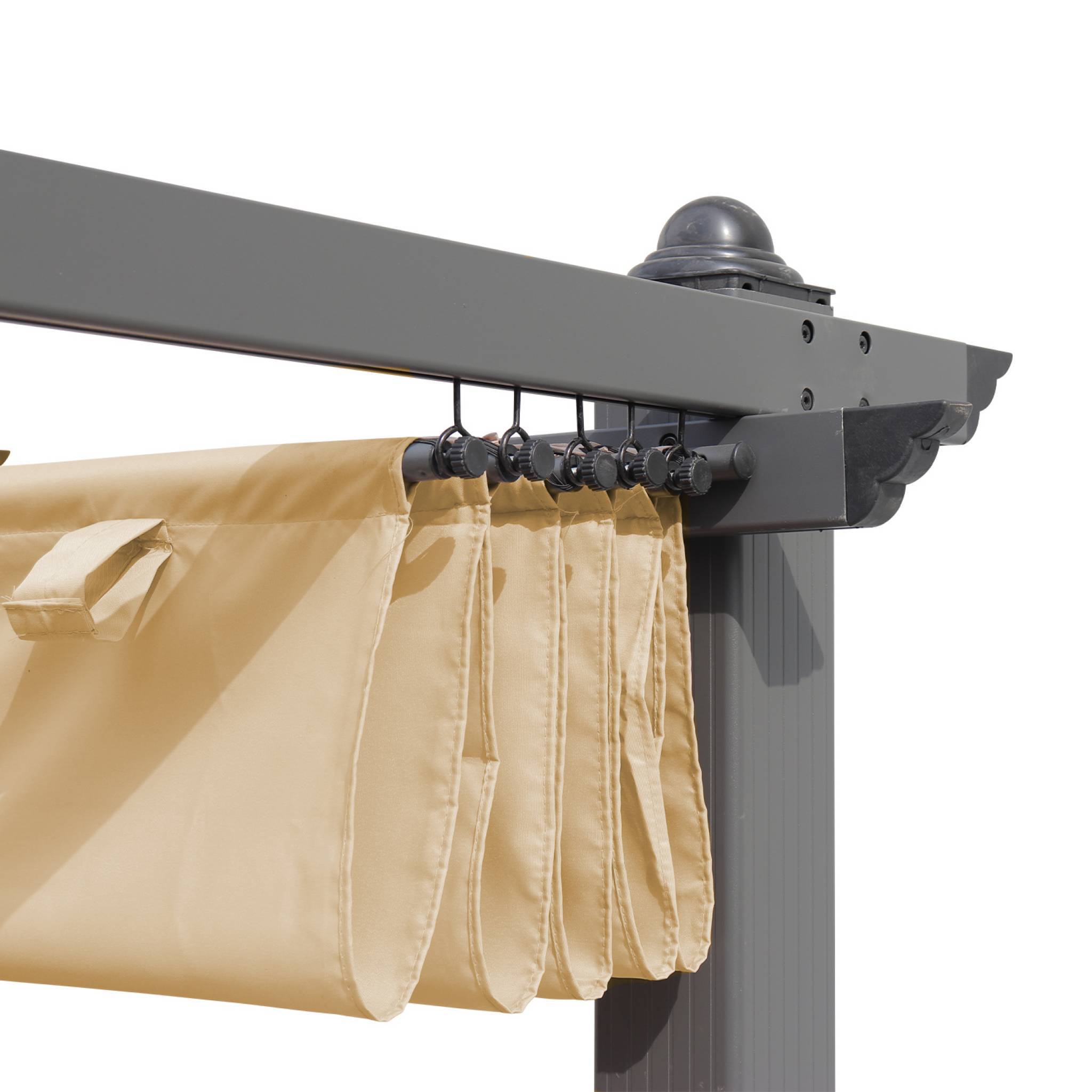Toile de toit beige pour tonnelle 3x4m Condate - toile de rechange pergola. toile de remplacement | sweeek - Image 2