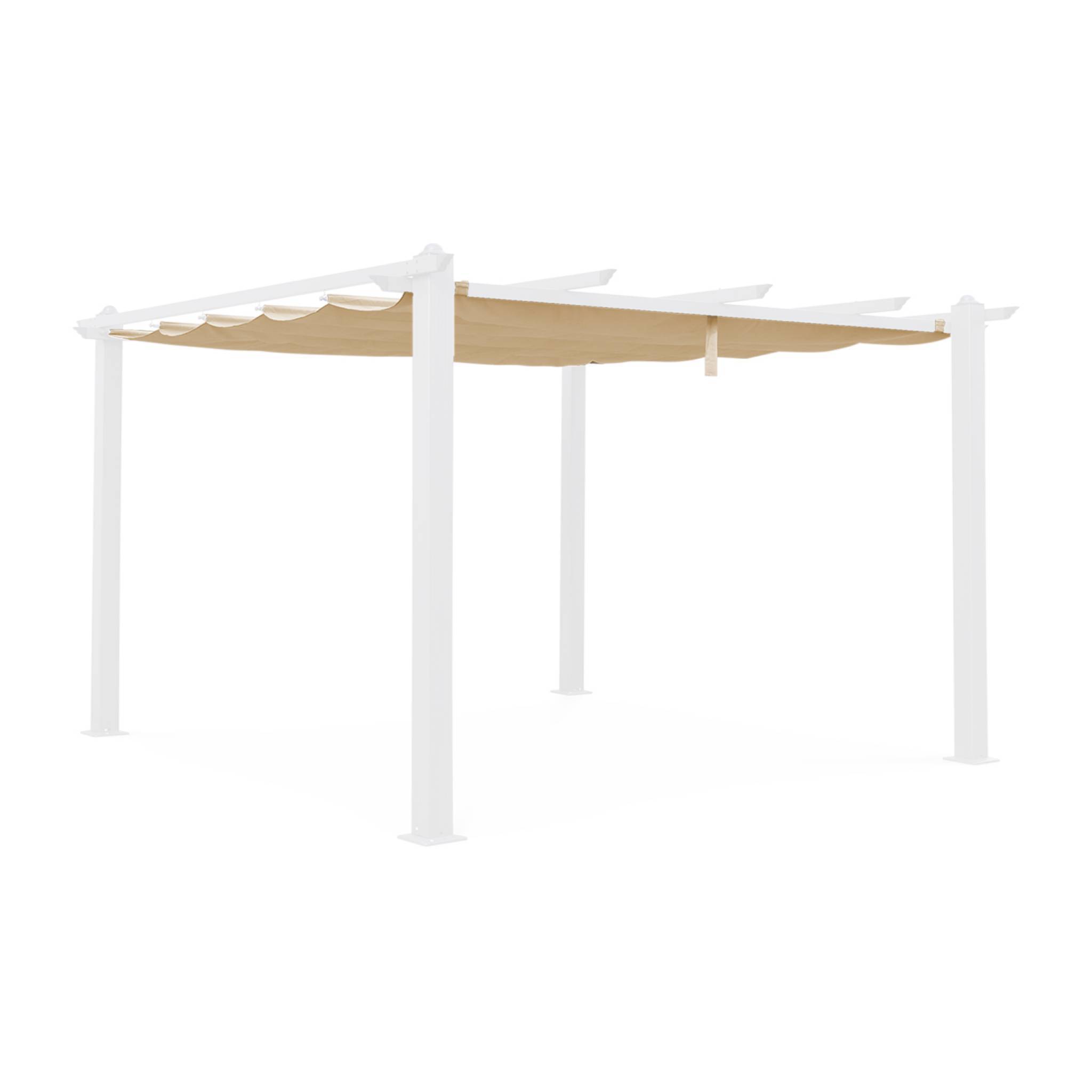 Toile de toit beige pour tonnelle 3x4m Condate - toile de rechange pergola. toile de remplacement | sweeek - Image 1