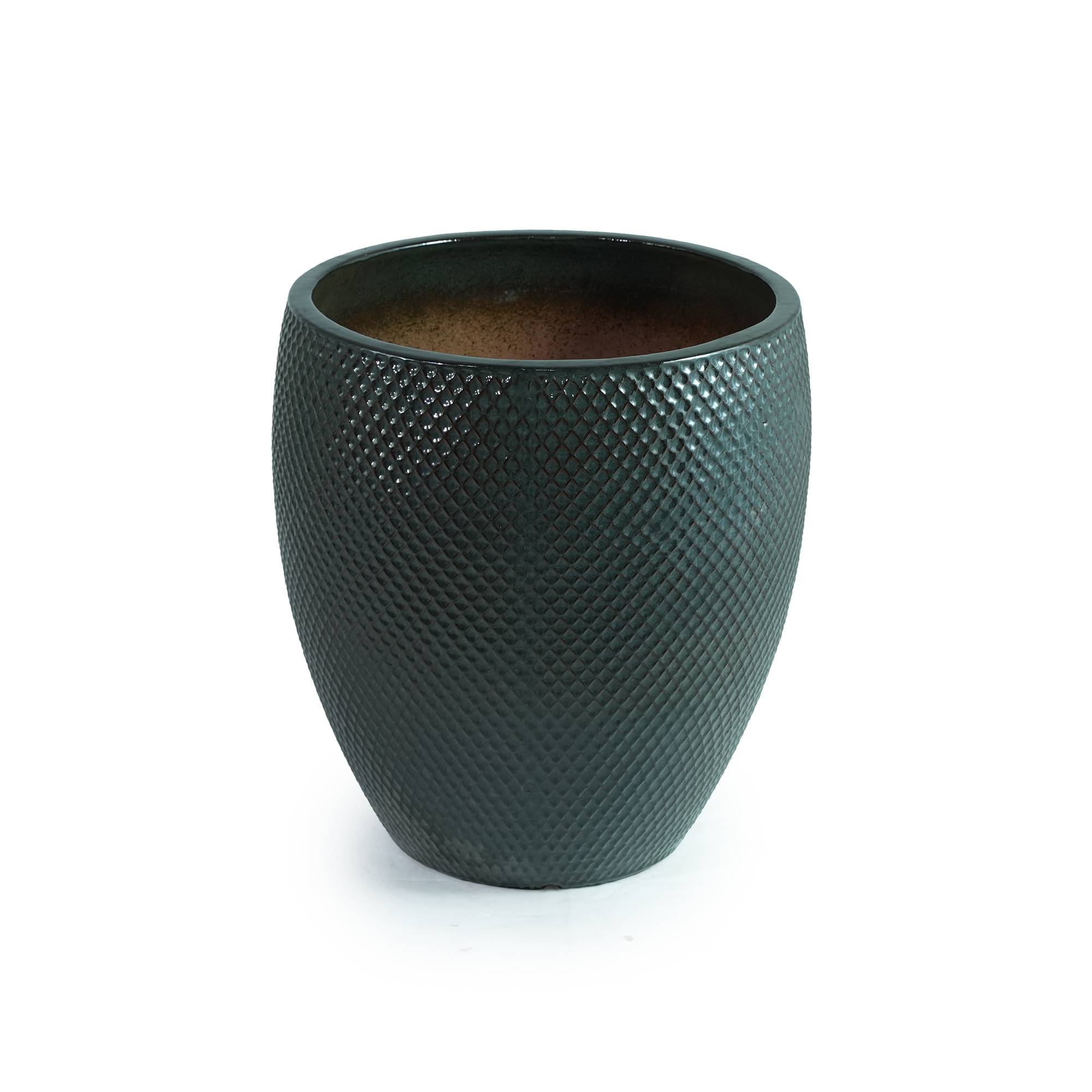 ComfortXL - Très grand pot de fleurs en céramique vert mousse Ø46 x H53 cm jardin terrasse drainage - ComfortXL Outdoor Living - Image 7