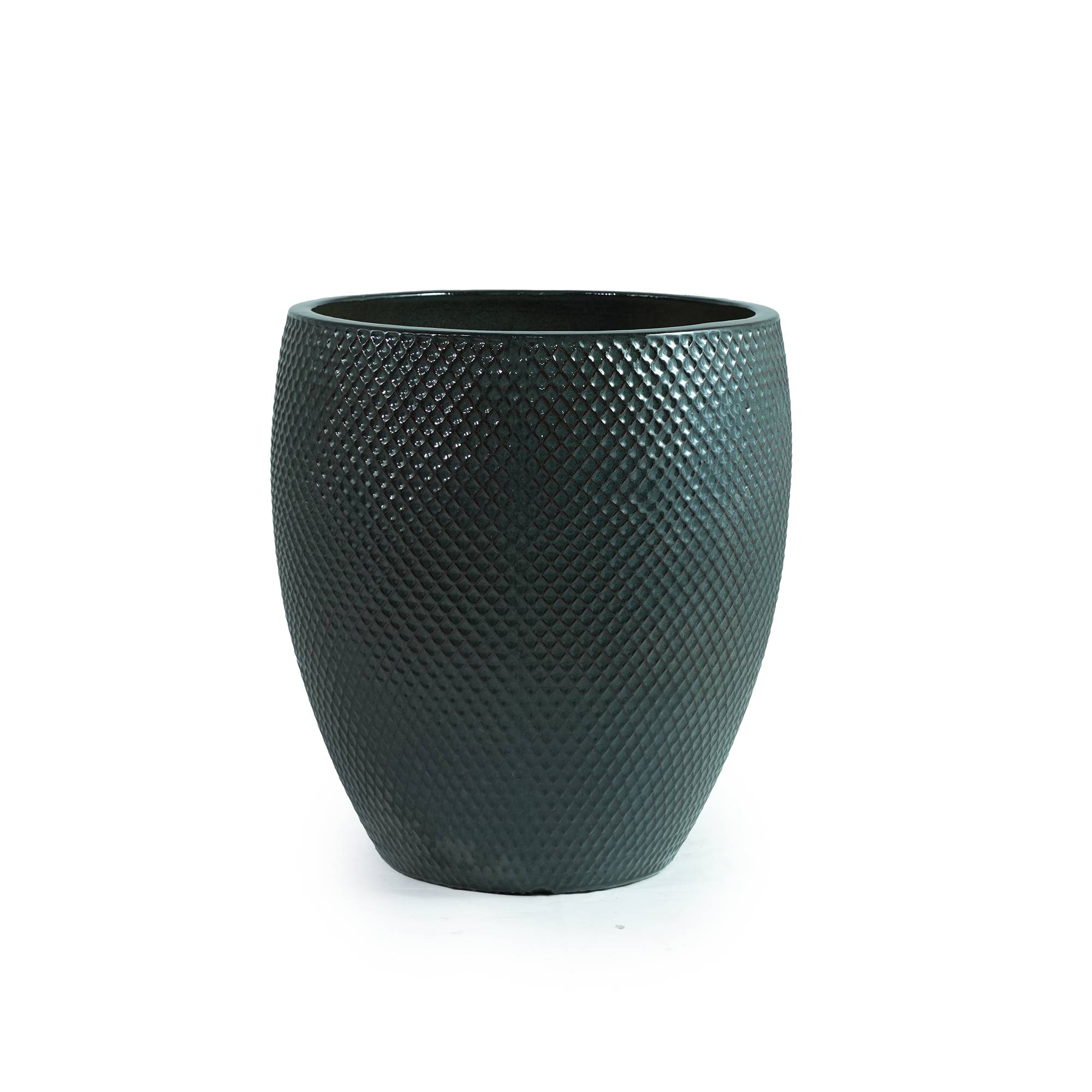 ComfortXL - Très grand pot de fleurs en céramique vert mousse Ø46 x H53 cm jardin terrasse drainage - ComfortXL Outdoor Living - Image 2
