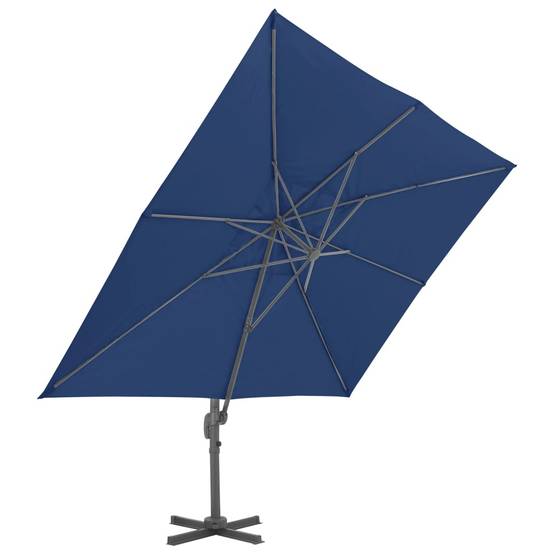 Parasol déporté aluminium bleu azur 400 x 300 x 268 cm - PANGIVO - Image 3