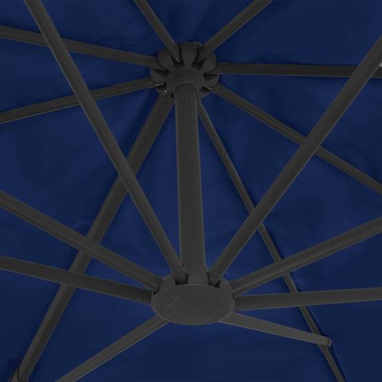 Parasol déporté aluminium bleu azur 400 x 300 x 268 cm - PANGIVO - Image 6