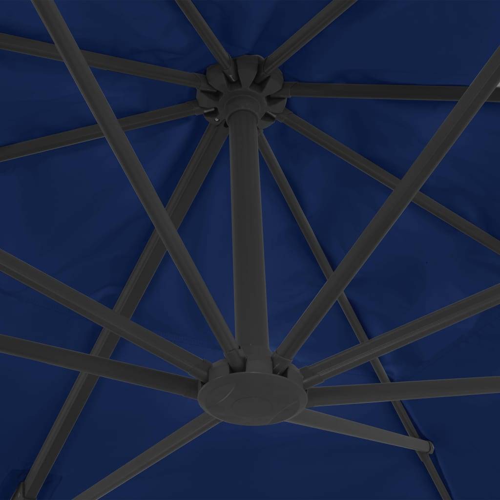 Parasol déporté aluminium bleu azur 400 x 300 x 268 cm - PANGIVO - Image 6