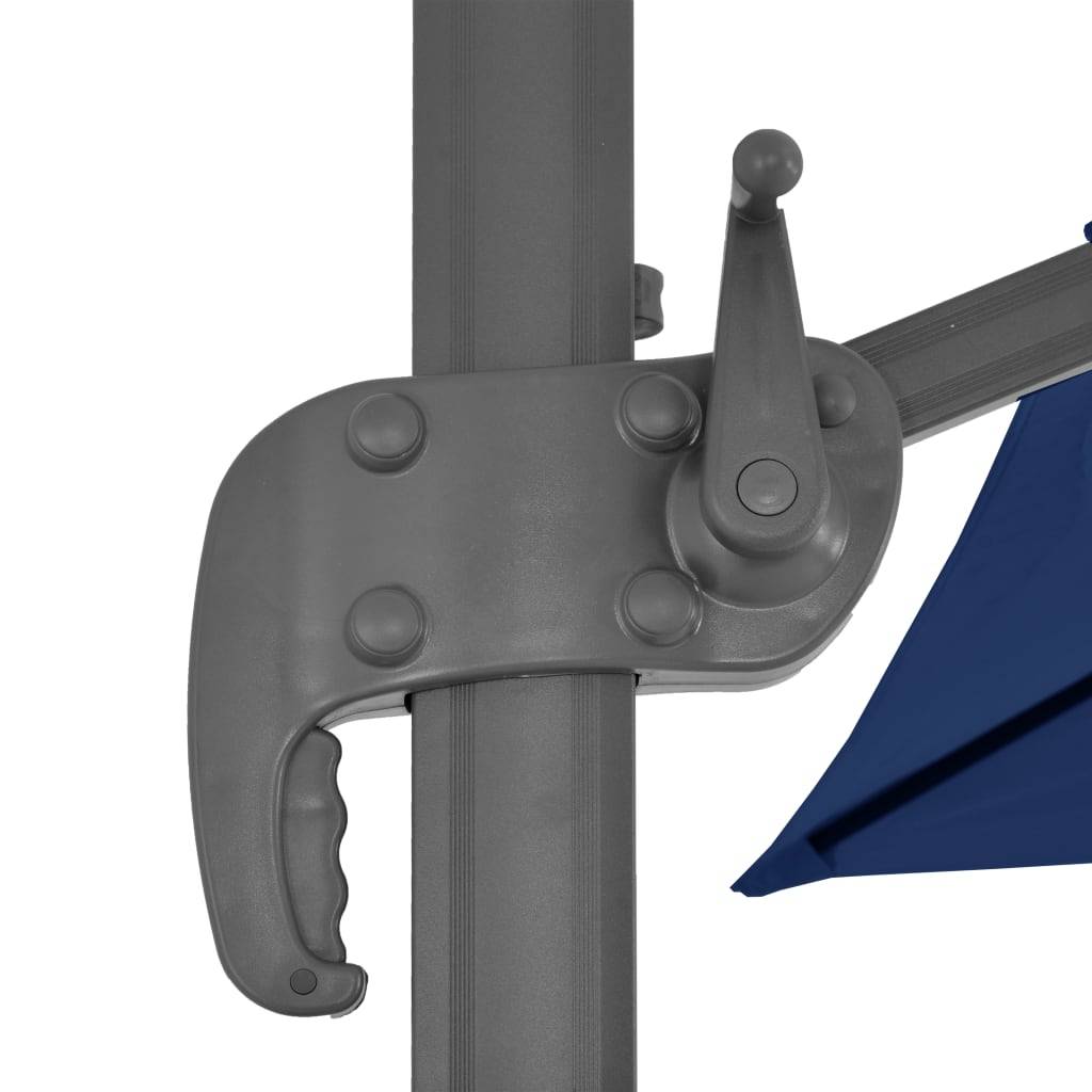 Parasol déporté aluminium bleu azur 400 x 300 x 268 cm - PANGIVO - Image 7