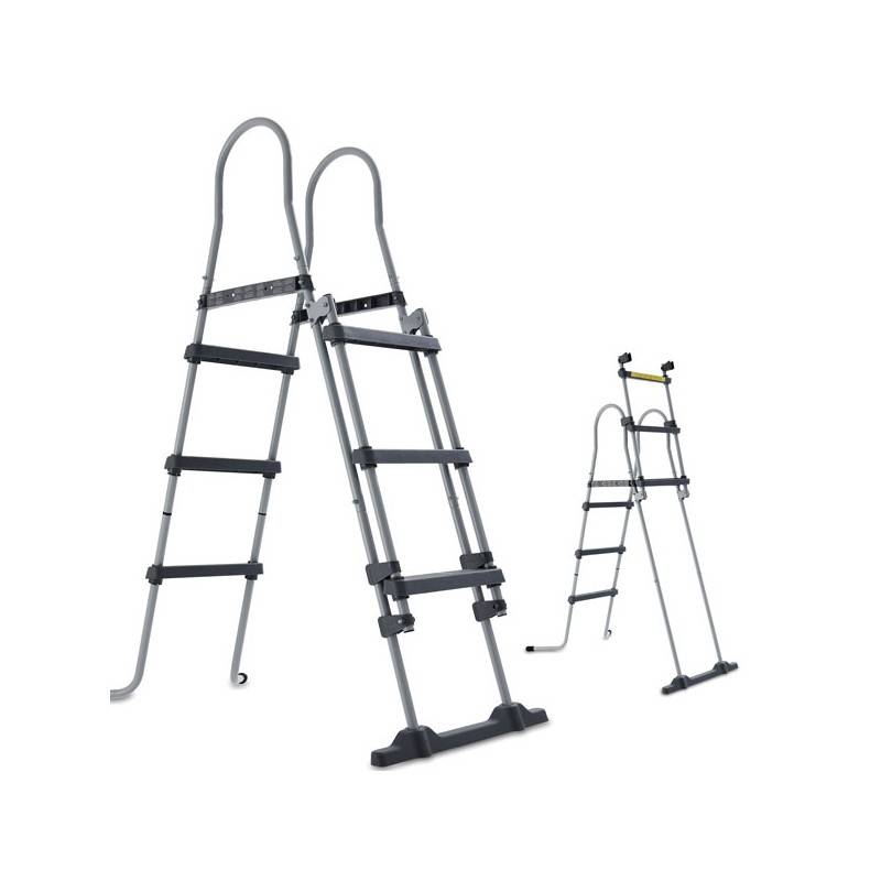 Hecht 00091 Echelle double pour piscine 107 cm -symétrique hors sol accessoire piscine Marches 2x3 - Image 1