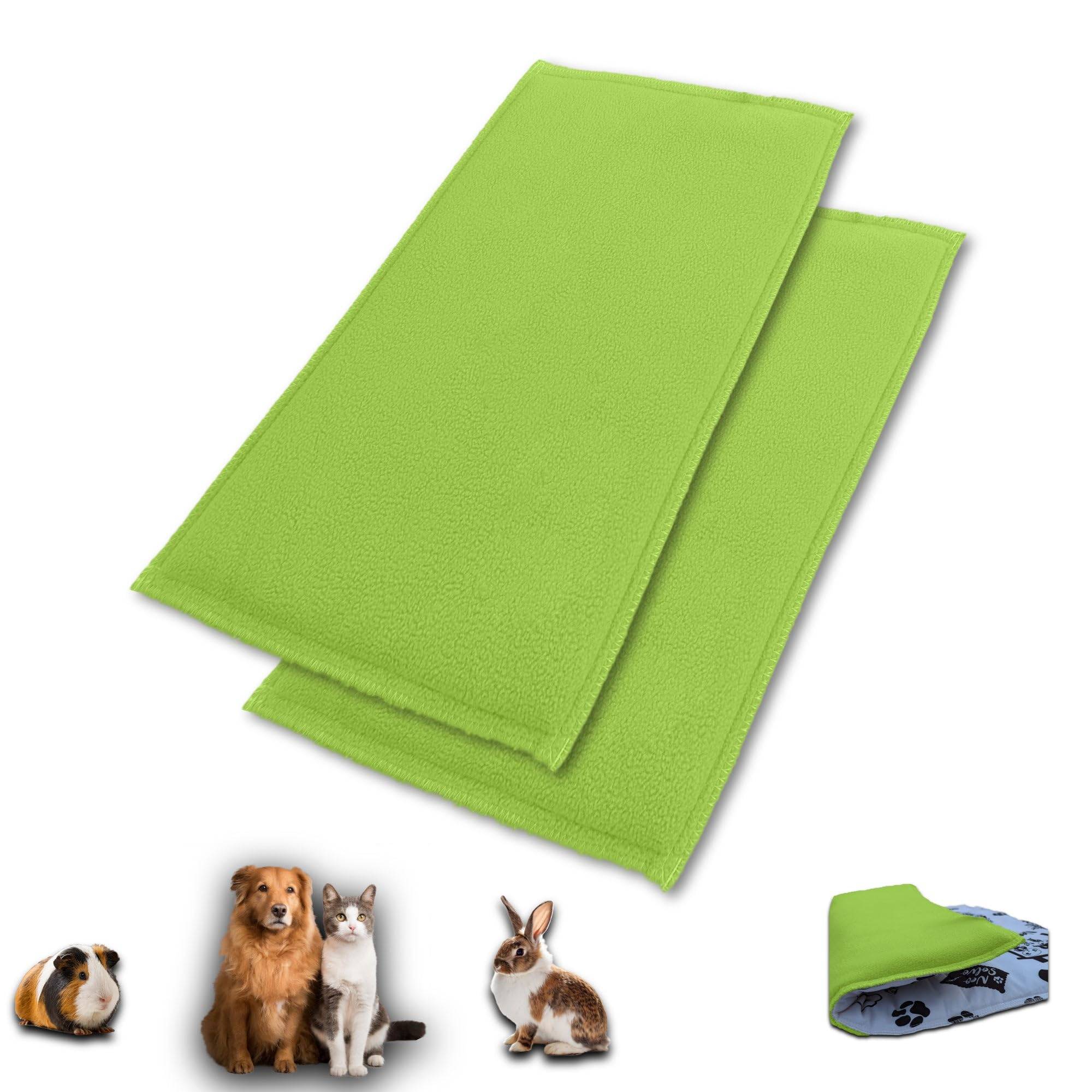 Lot de 2 - Tapis pour Cochon d'inde et Lapin en Polaire 105 x 70 cm  - Polaire Absorbant, Lavable en Machine, Economique - Neo Solvo - Image 1