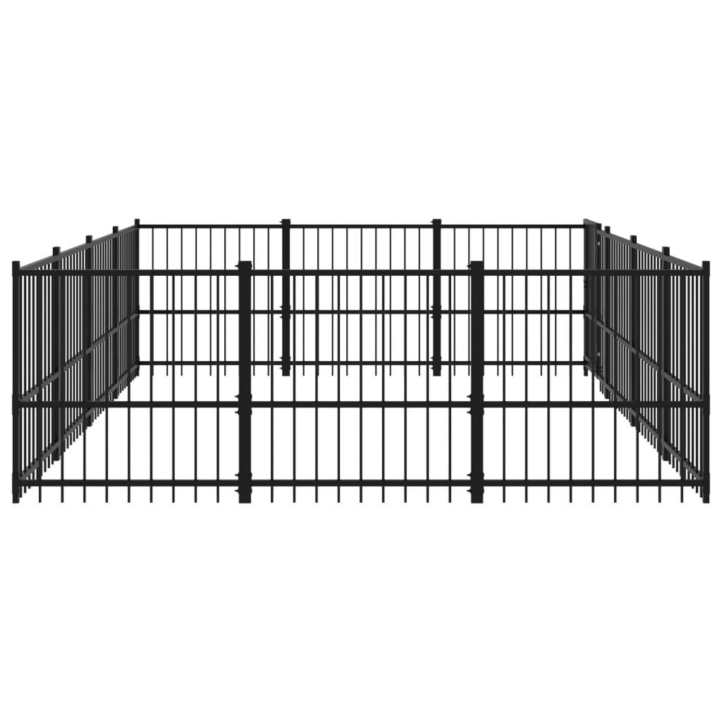 Vidaxl - Chenil d'extérieur pour chiens Acier 11,58 m² vidaXL 3124617 - Image 5