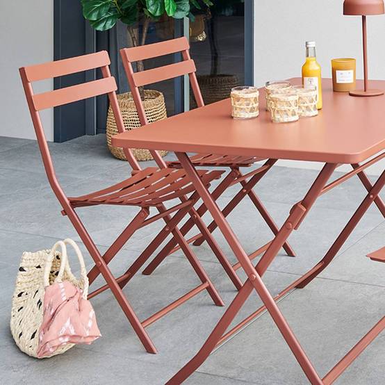 Hesperide - Chaise de jardin Greensboro pliable acajou Hespéride - Image 1