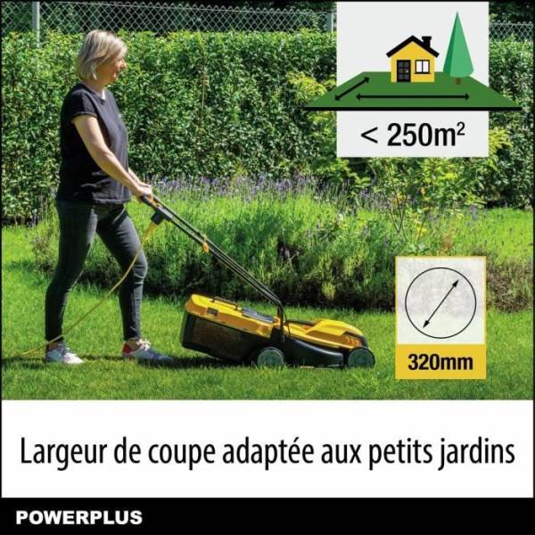Tondeuse a gazon électrique - POWERPLUS - POWEG62203 - 1000 W - 320 mm Ø - Avec ramassage et éjection arriere - Image 4
