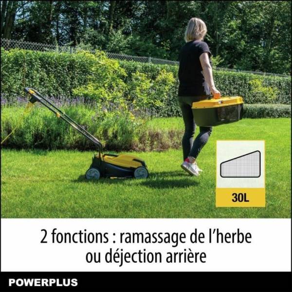 Tondeuse a gazon électrique - POWERPLUS - POWEG62203 - 1000 W - 320 mm Ø - Avec ramassage et éjection arriere - Image 3