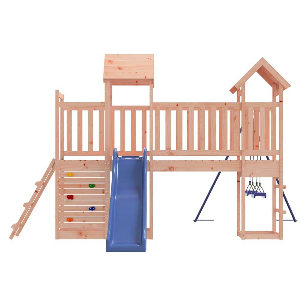 Helloshop26 - Aire de jeux d'extérieur balançoires toboggan portiques robuste jeux jardin 505 x 332 x 214 cm bois massif de douglas - Image 3