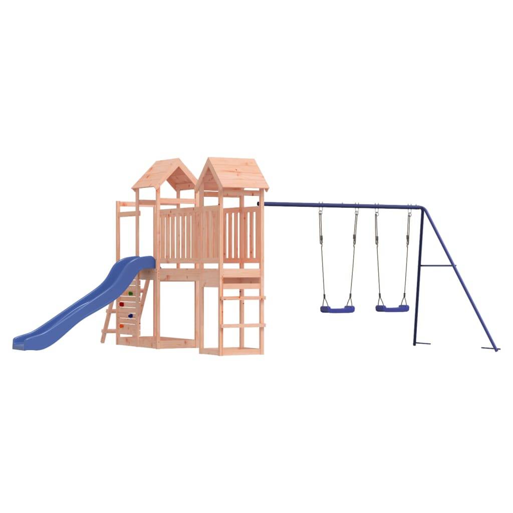 Helloshop26 - Aire de jeux d'extérieur balançoires toboggan portiques robuste jeux jardin 505 x 332 x 214 cm bois massif de douglas - Image 2