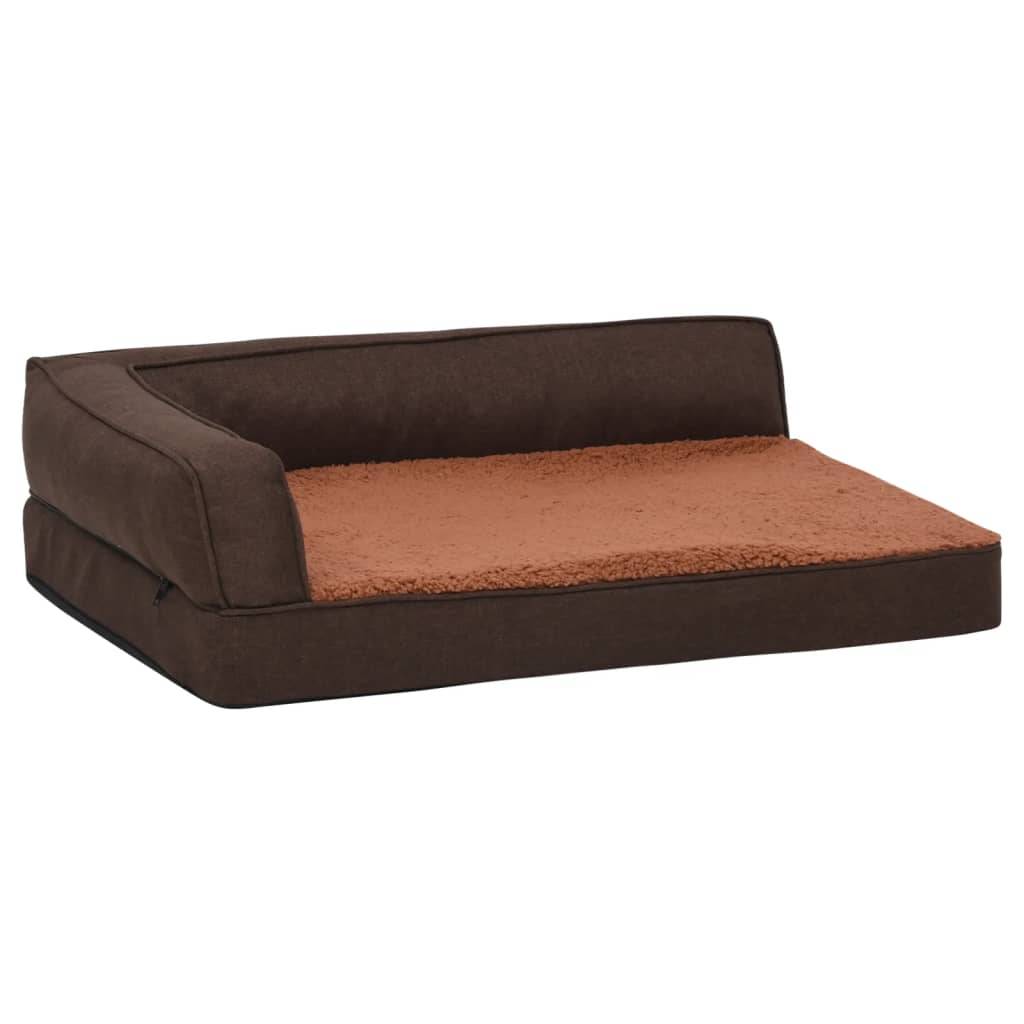 Vidaxl - Matelas de lit ergonomique de chien 60x42 cm Polaire aspect lin vidaXL 171340 - Image 2
