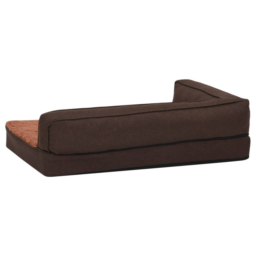 Vidaxl - Matelas de lit ergonomique de chien 60x42 cm Polaire aspect lin vidaXL 171340 - Image 6