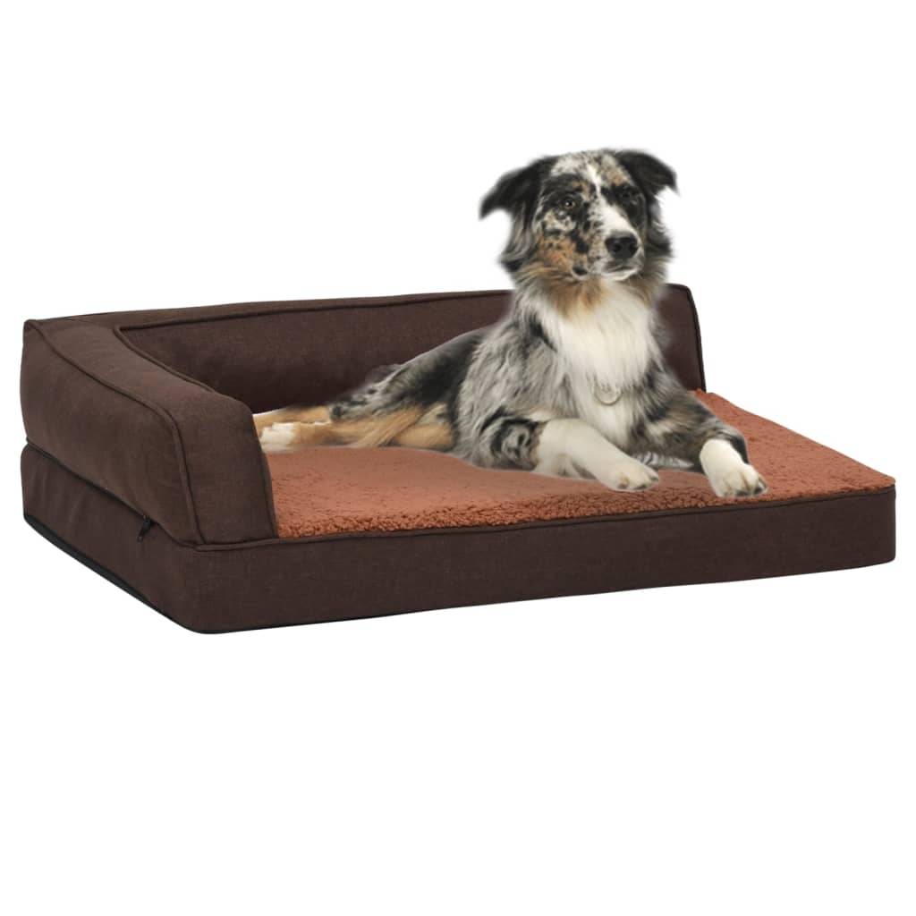 Vidaxl - Matelas de lit ergonomique de chien 60x42 cm Polaire aspect lin vidaXL 171340 - Image 1