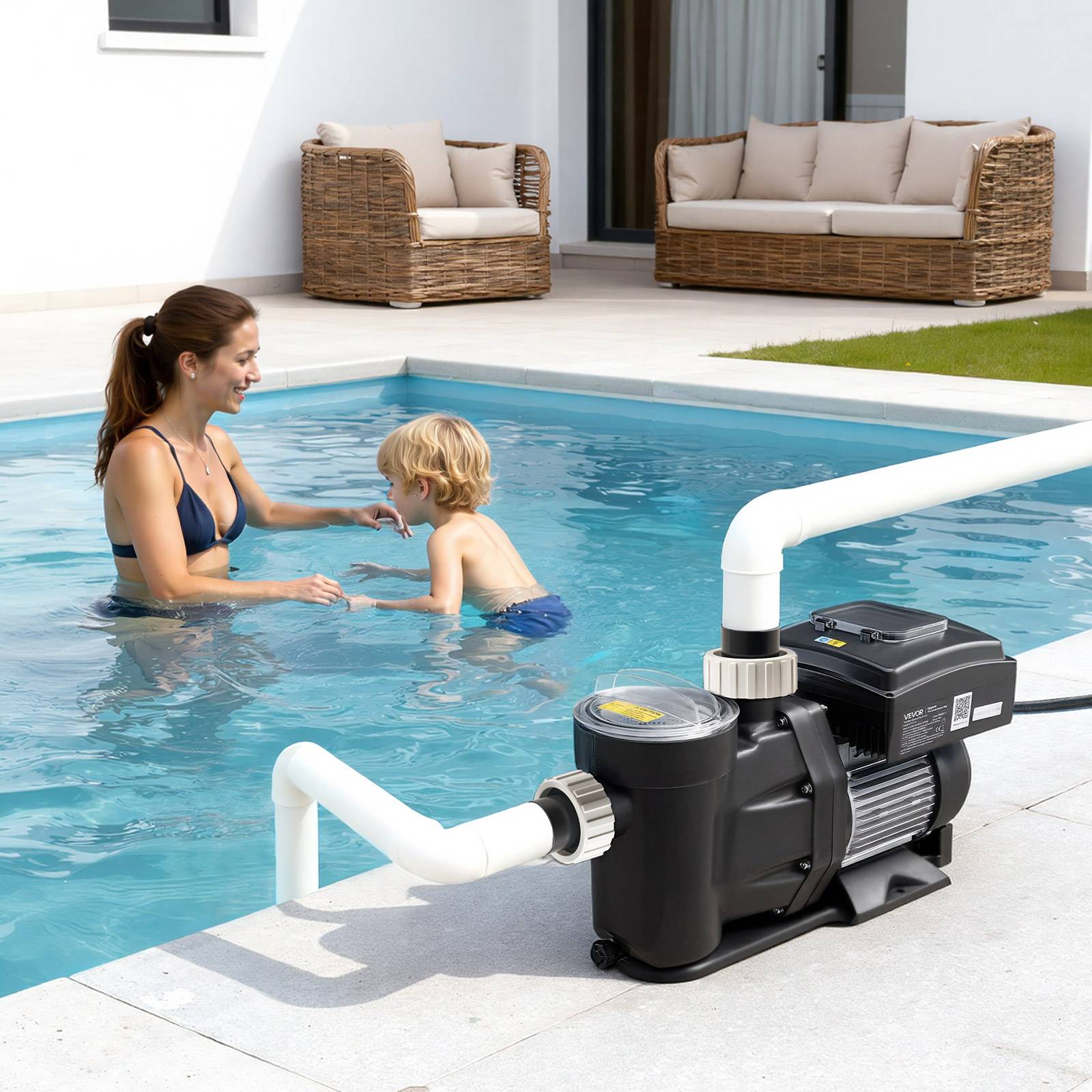 Vevor - VEVOR Pompe Piscine Vitesse Variable Piscine Hors Sol Enterrée 2200 W 43000 L/h - Image 8
