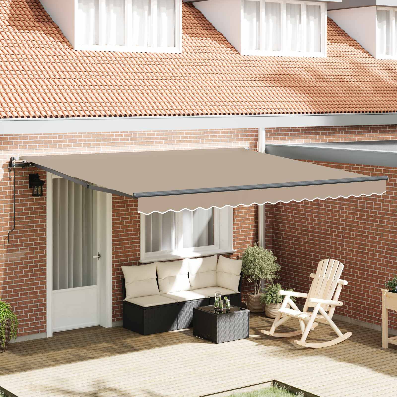 Prolenta Premium - Store banne aluminium thermolaqué beige  380 x 20 cm  - Prolenta premium p3304.0 - Image 1