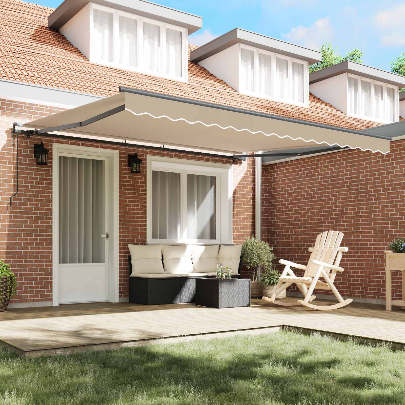 Prolenta Premium - Store banne aluminium thermolaqué beige 380 x 20 cm - Prolenta premium p3304.0 - Image 3