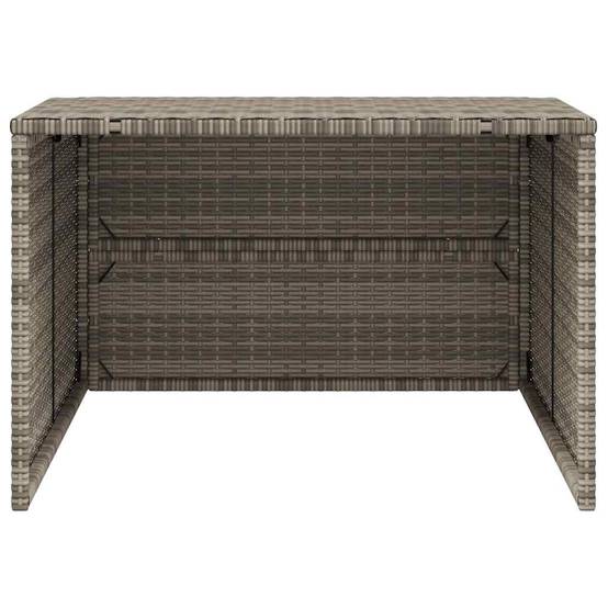 Garage pour robot tondeuse résine tressée et acier gris 90 x 86 x 57 cm - PANGIVO - Image 6