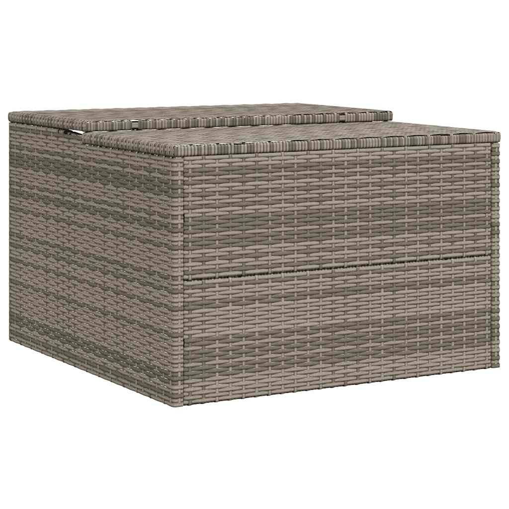 Garage pour robot tondeuse résine tressée et acier gris 90 x 86 x 57 cm - PANGIVO - Image 8