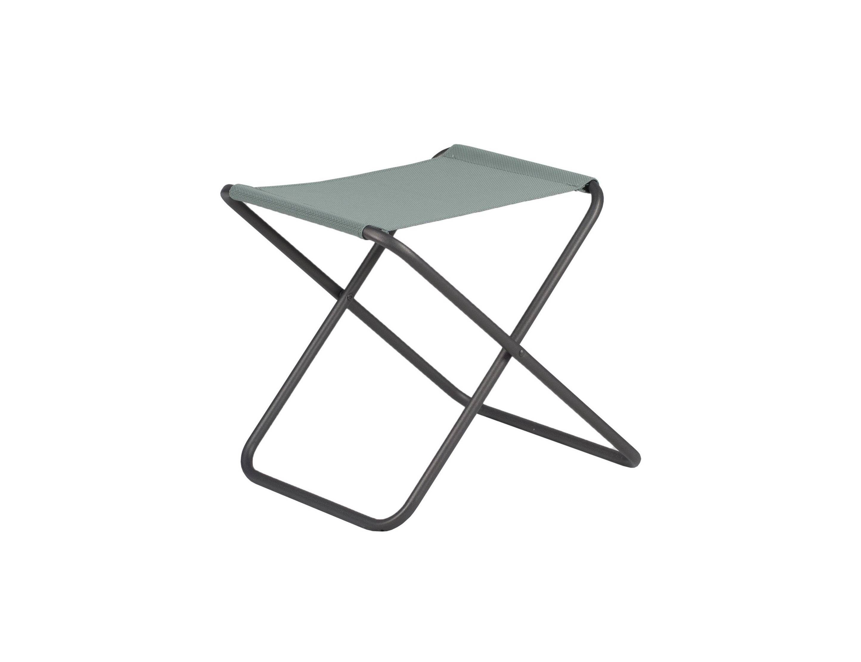 Fiam - Repose-Pieds CHICO Aluminium ANTHRACITE Texfil VERT SAUGE 49x61x42 cm FIAM - Image 1
