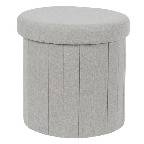 The Home Deco Factory - Pouf Coffre Pliable "Pills" 38cm Gris - Image 2