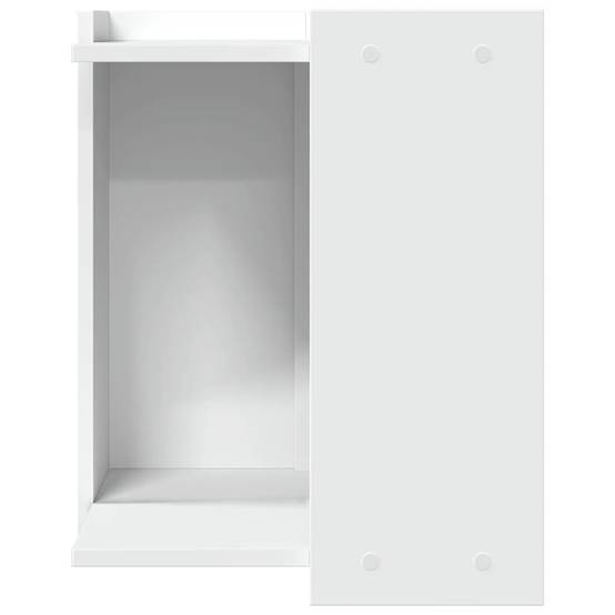 Meuble cache litière pour chat en bois d'ingénierie multifonction Blanc – ComfortXL Pet Living - Image 4