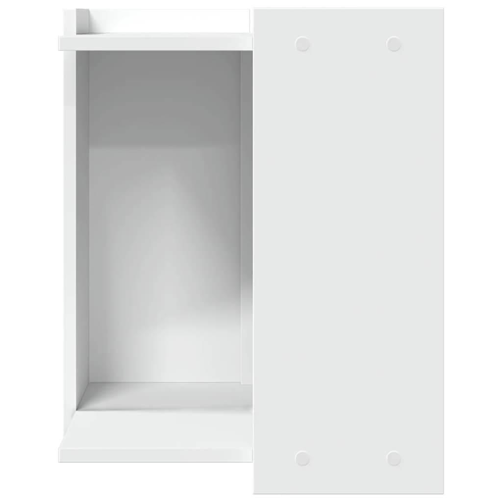 Meuble cache litière pour chat en bois d'ingénierie multifonction Blanc – ComfortXL Pet Living - Image 4