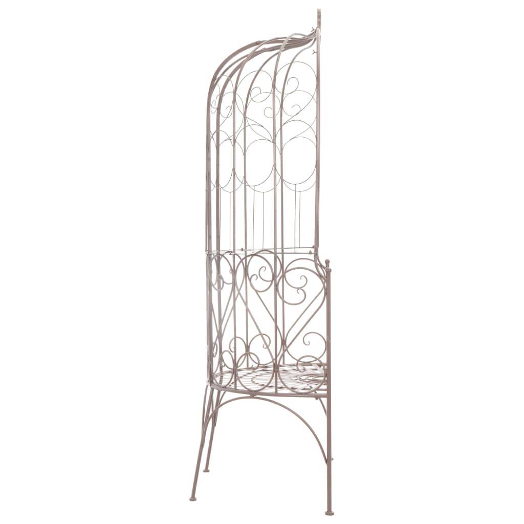 ComfortXL - Banc de cour fer forgé extérieur assise large décorative 95x54cm marron - ComfortXL Outdoor Living - Image 3