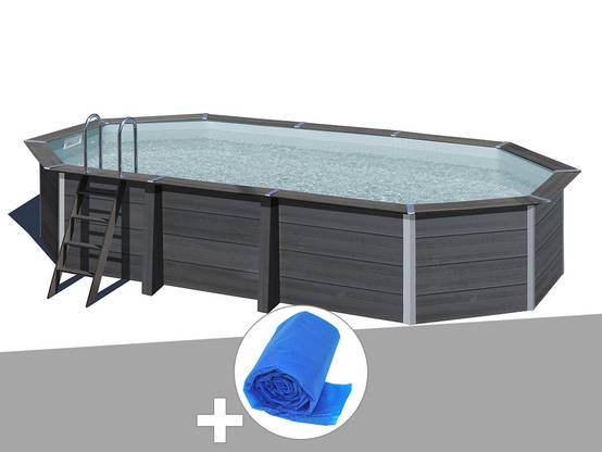 Gré - Kit piscine composite Gré Avant-Garde ovale 6,64 x 3,86 x 1,24 m + Bâche à bulles