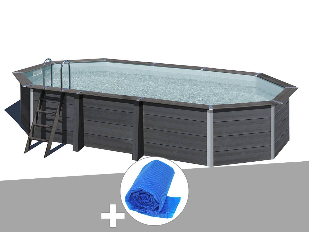 Gré - Kit piscine composite Gré Avant-Garde ovale 6,64 x 3,86 x 1,24 m + Bâche à bulles