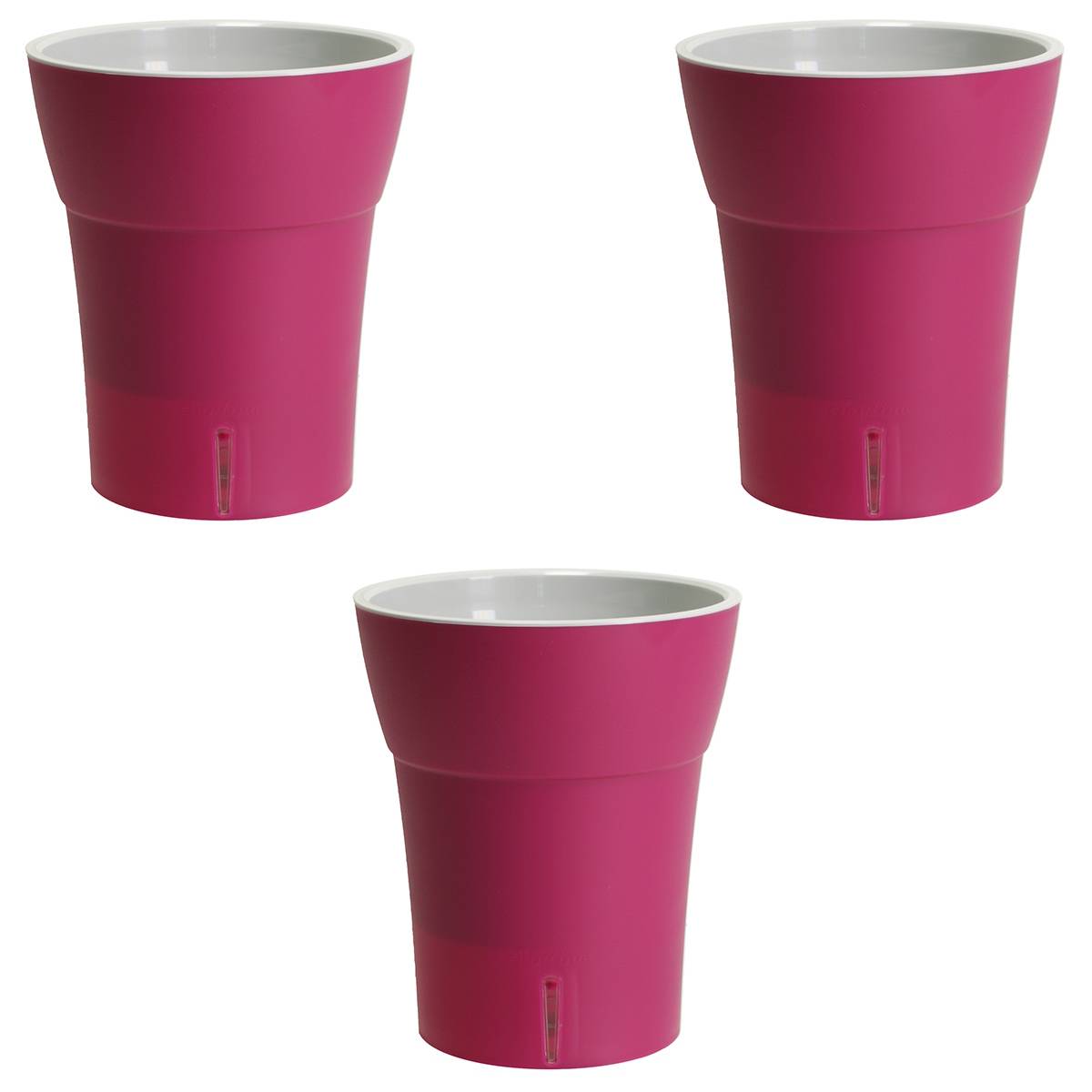 Gt Garden - Lot de 3 pots pour orchidées avec réserve d'eau - Dali-dea pourpre 2 litres - GT GARDEN - Image 1