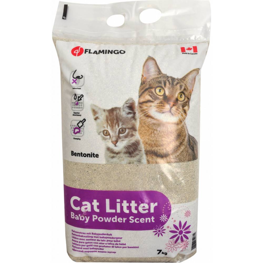 Flamingo - Litière super absorbante au talc poids 7 kg pour chat - Image 5