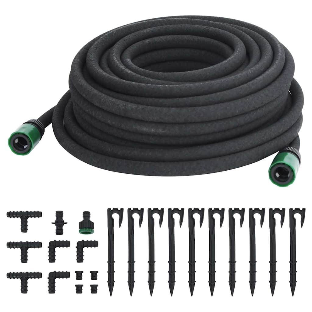 Vidaxl - Tuyau d'arrosage de jardin noir 0,6" 25 m caoutchouc vidaXL 155870 - Image 2