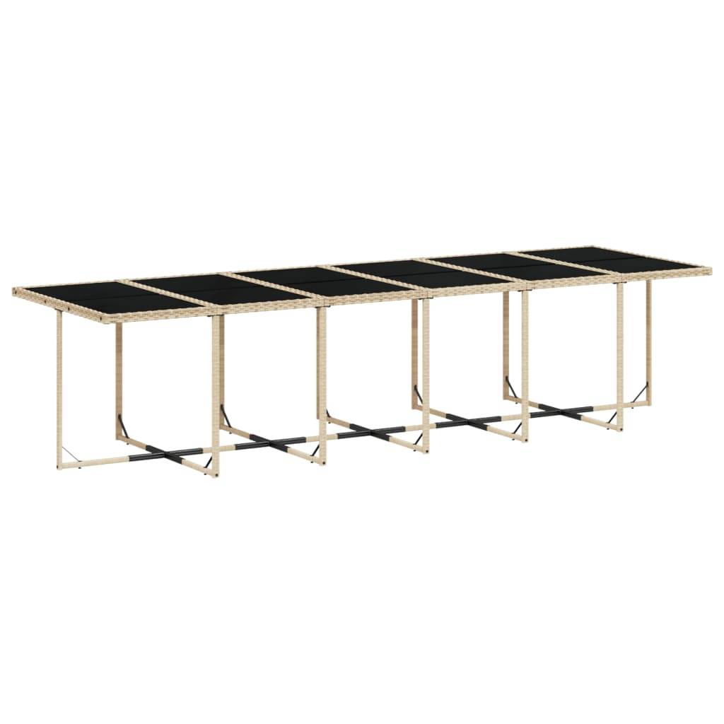 Ensemble Table et Chaises de Jardin 16 Places, Résine Tressée Beige, avec Tabourets et Coussins Crème – ComfortXL Outdoor Living - Image 4