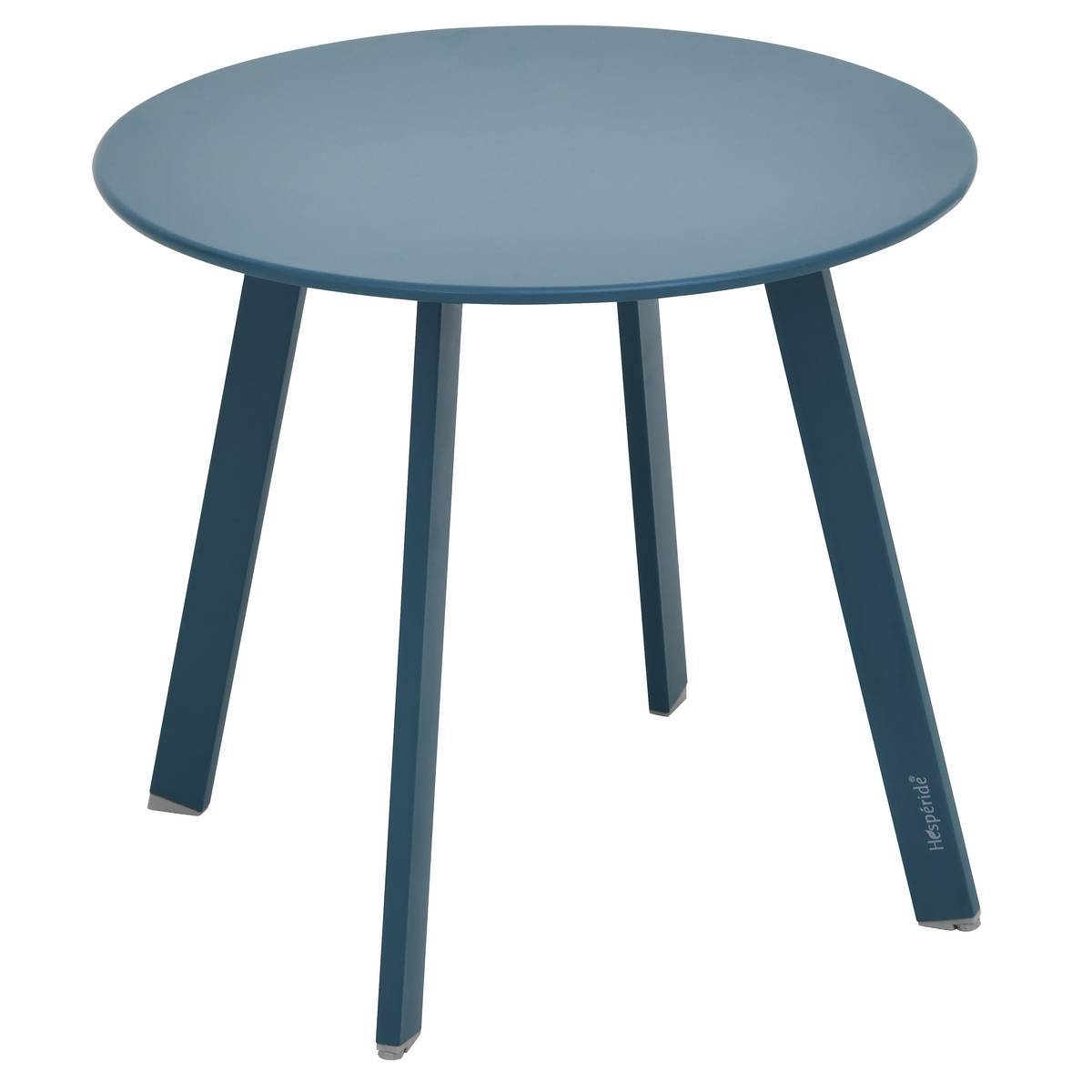 Hesperide - Table d'appoint de jardin ronde "Saona" bleu canard mat 50x45cm en acier cataphorèse Hespéride - Image 1
