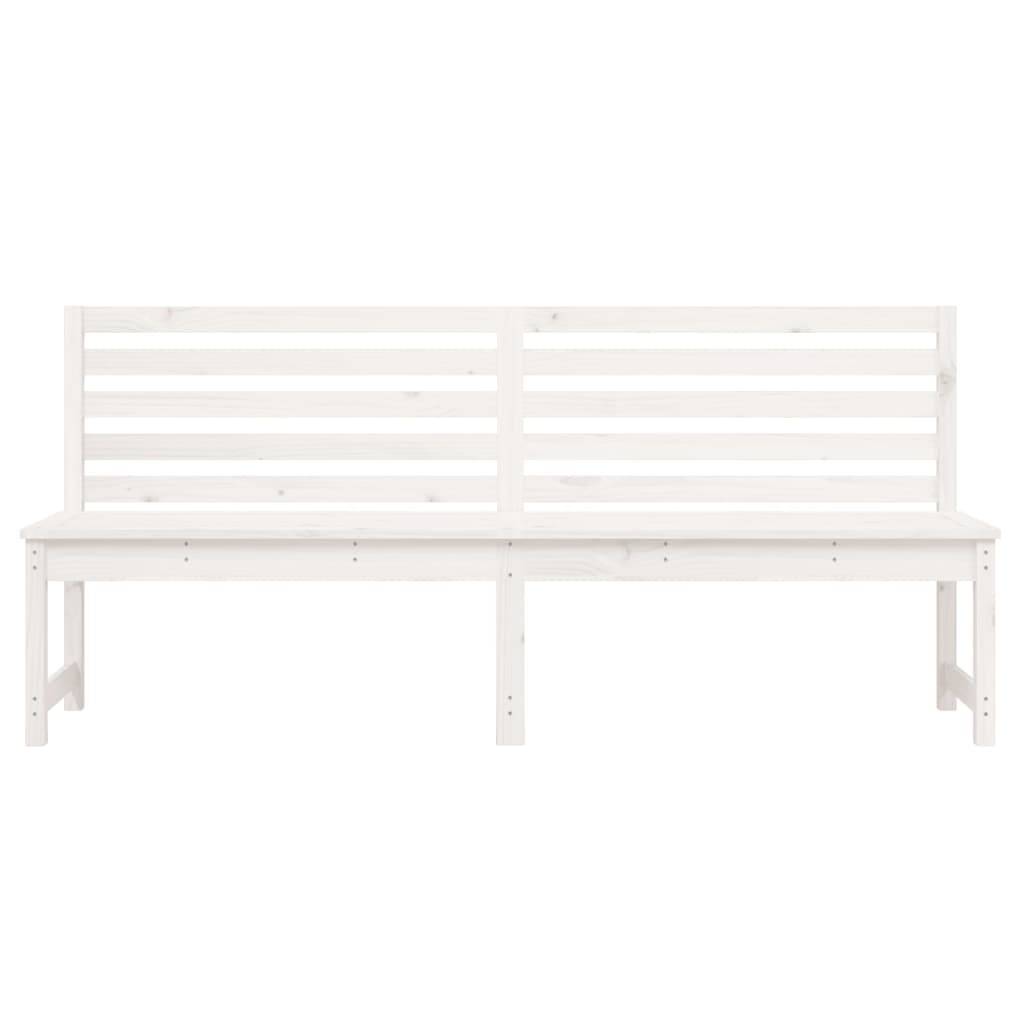 Maison Chic - Banc de jardin - Banc d'extérieur - Banquette blanc 201,5 cm bois massif de pin - Image 4