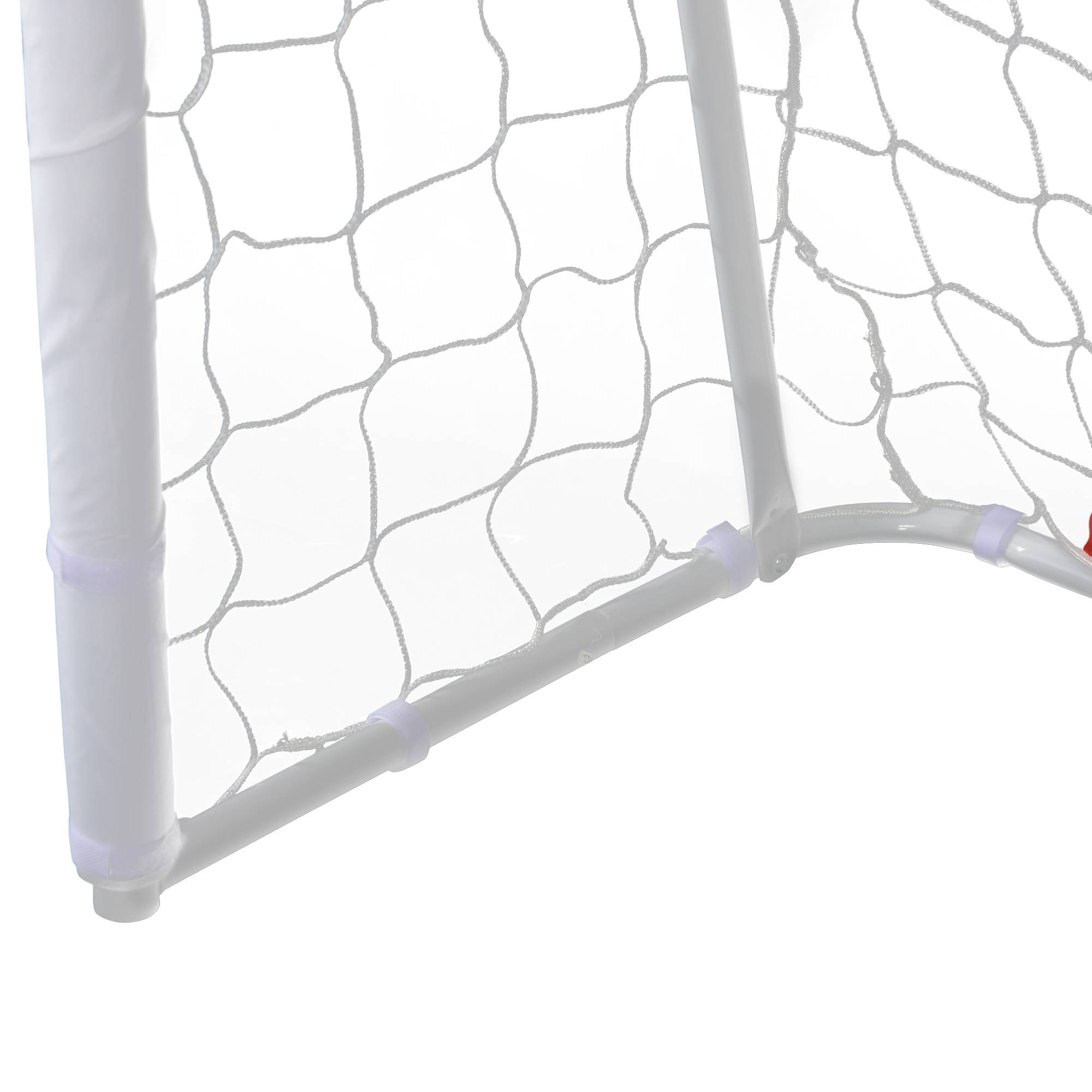 Homcom - But de football - cage de foot - but d'entrainement dim. 186L x 62l x 123H cm - châssis métal filet PE - piquets & outil inclus - blanc - HOMCOM - Image 6