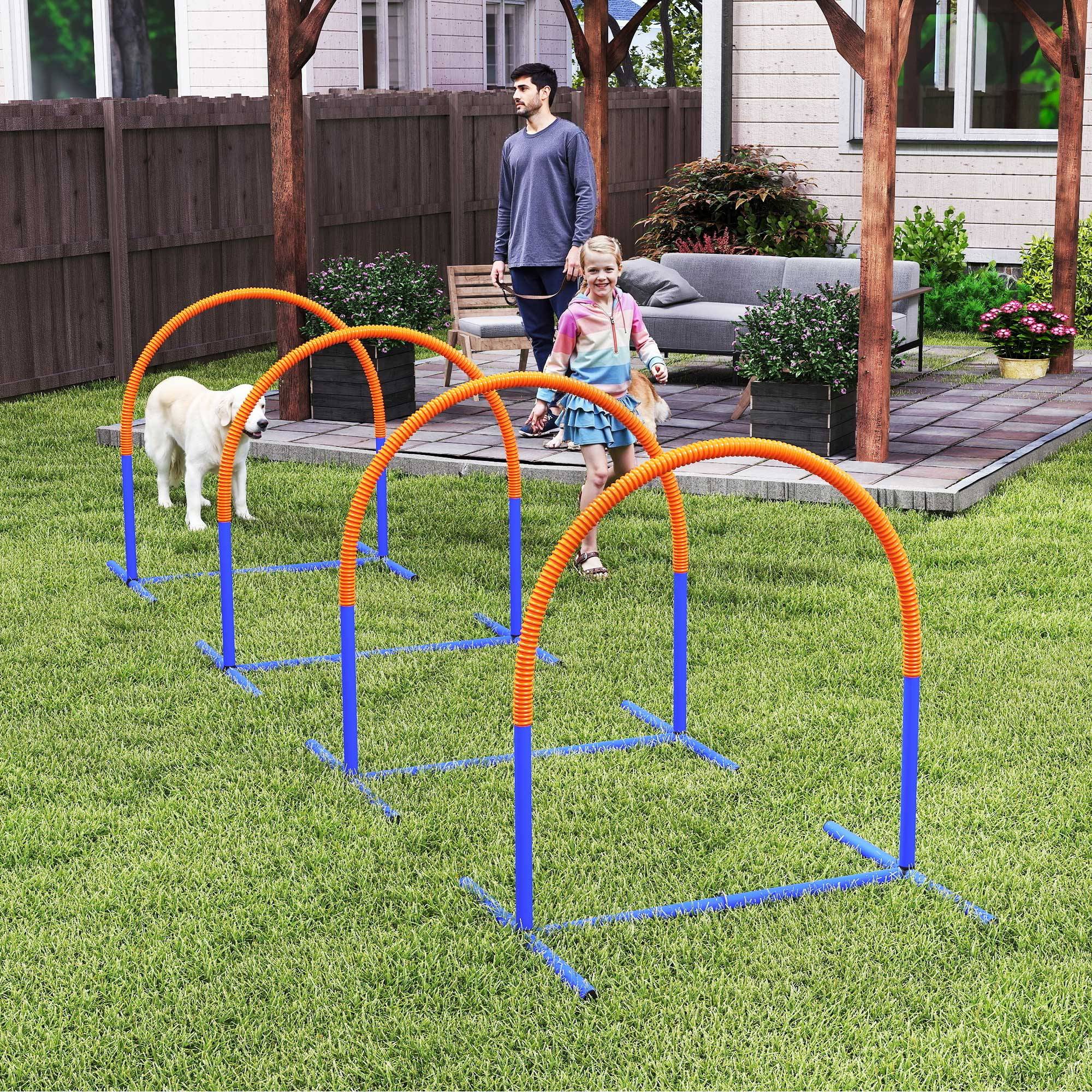ComfortXL - Parcours agilité chien 4 arceaux bleu orange 88 x 64 x 95 cm entraînement doux - ComfortXL Outdoor Living - Image 10