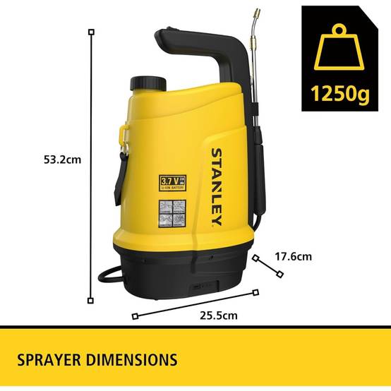 stanley - Pulvérisateur Électrique 5L, Batterie Lithium 3,7 V / 2,6 Ah Pulvérisateur Jardin Végétaux + Lance Télescopique STANLEY - Image 5