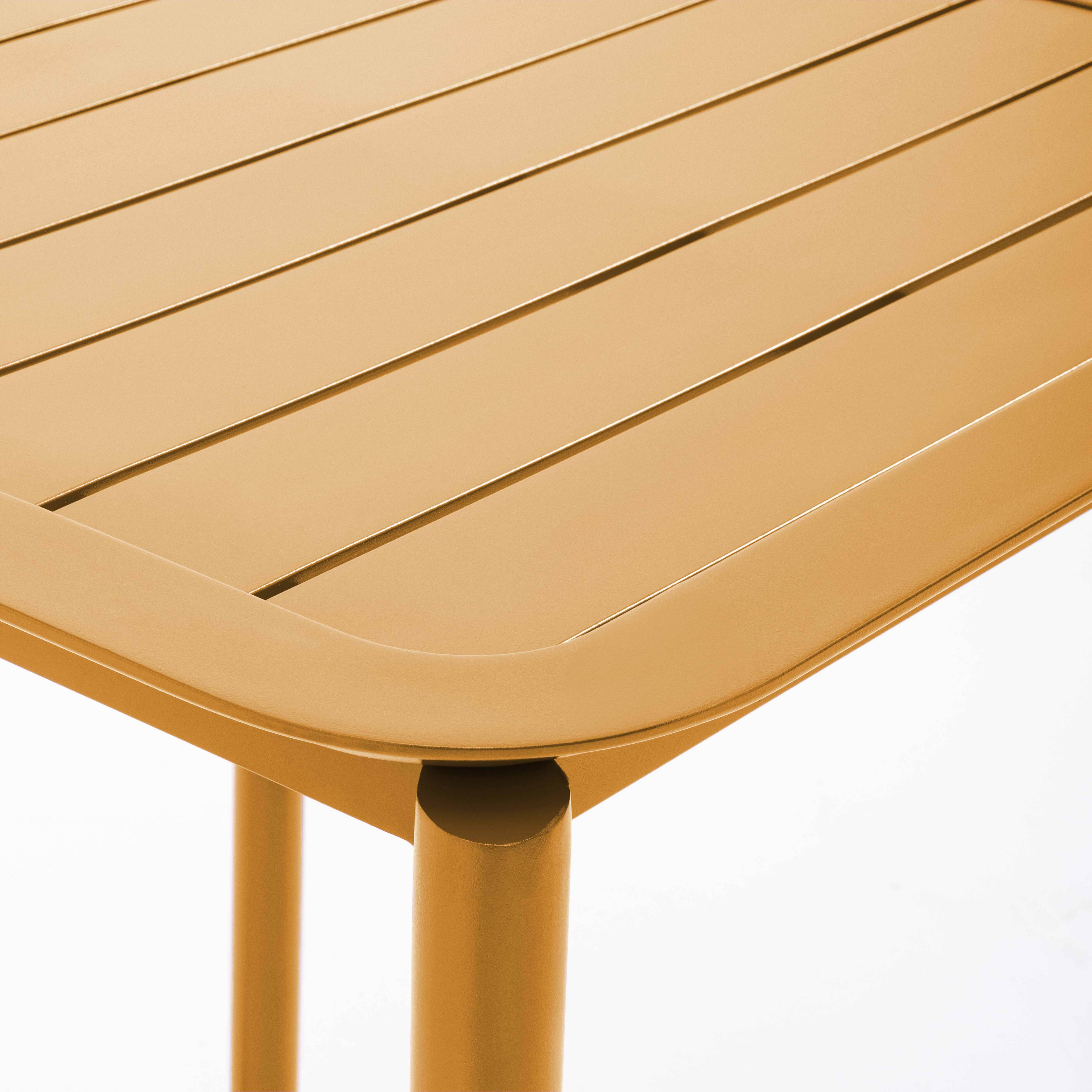 Oviala - Table carrée de terrasse (70x70cm) jaune moutarde Almada - Oviala - Image 6