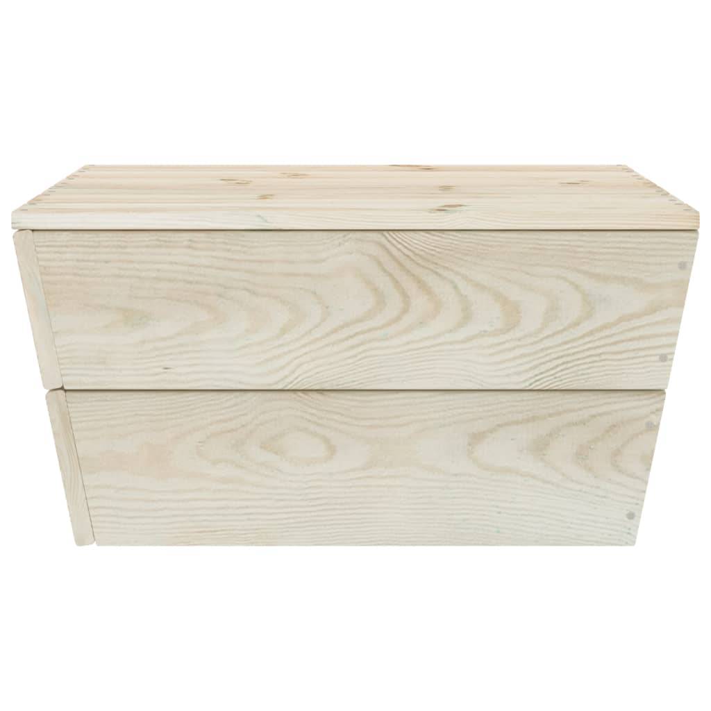 Helloshop26 - Salon de jardin meuble d'extérieur ensemble de mobilier palette 11 pièces bois d'épicéa imprégné - Image 7