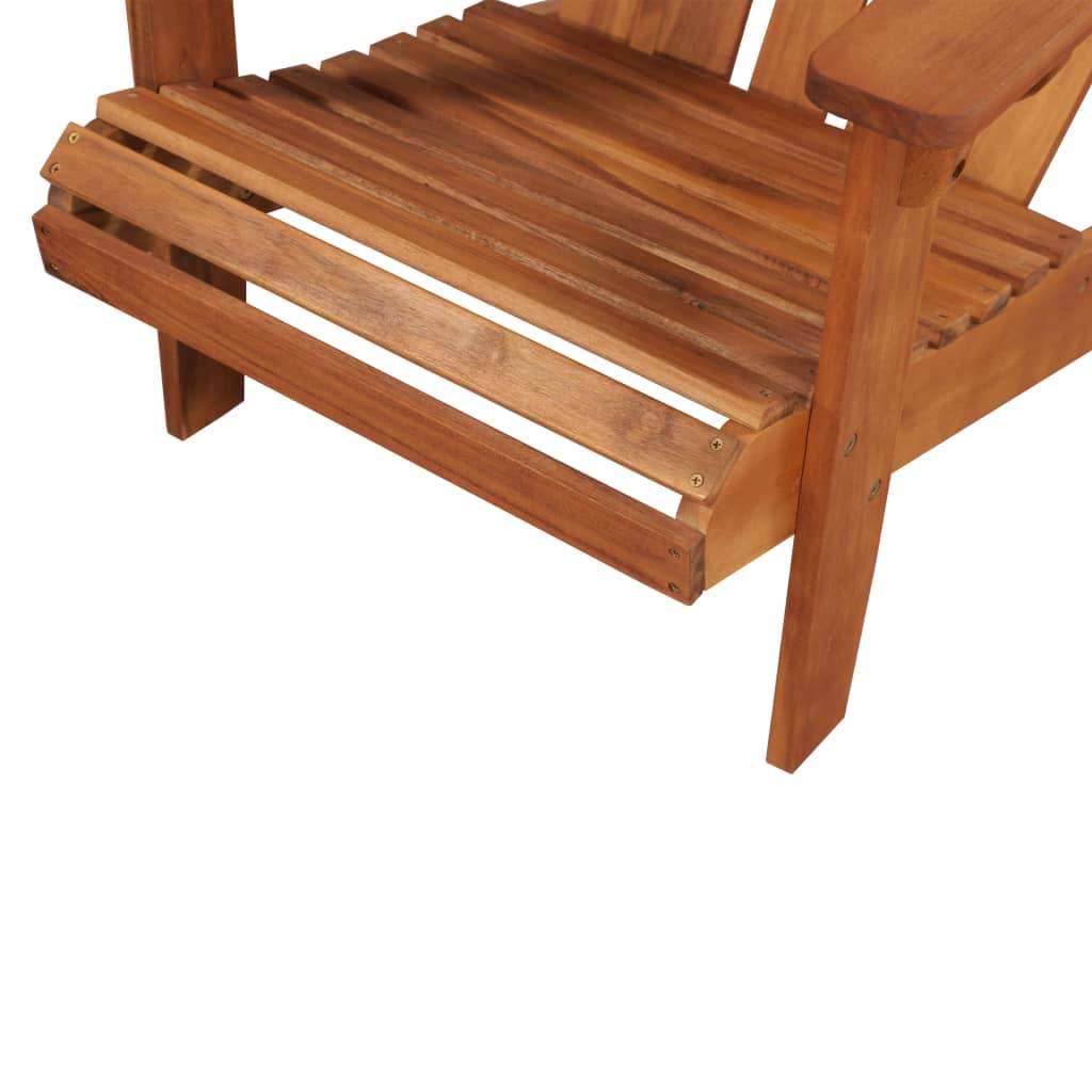 Chaise de jardin Adirondack bois d'acacia marron 69.5 x 87 x 91 cm - PANGIVO - Image 2