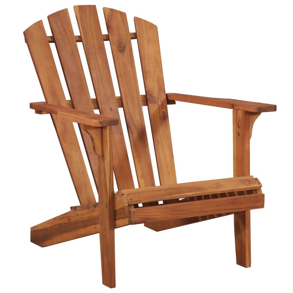 Chaise de jardin Adirondack bois d'acacia marron 69.5 x 87 x 91 cm - PANGIVO - Image 1